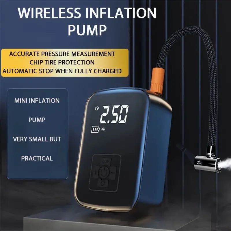 Wireless Car Air Compressor Air Pump Electric Tire Inflator Pump for Motorcycle Bicycle AUTO Tyre with Digital Display